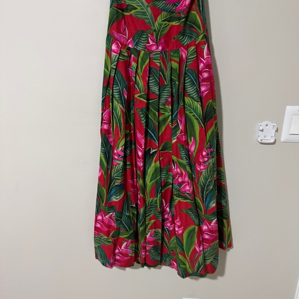 FARM Rio Red Dream Garden Lenzing Ecovero Euroflax Maxi Dress Red Sizd Small - Picture 7 of 9